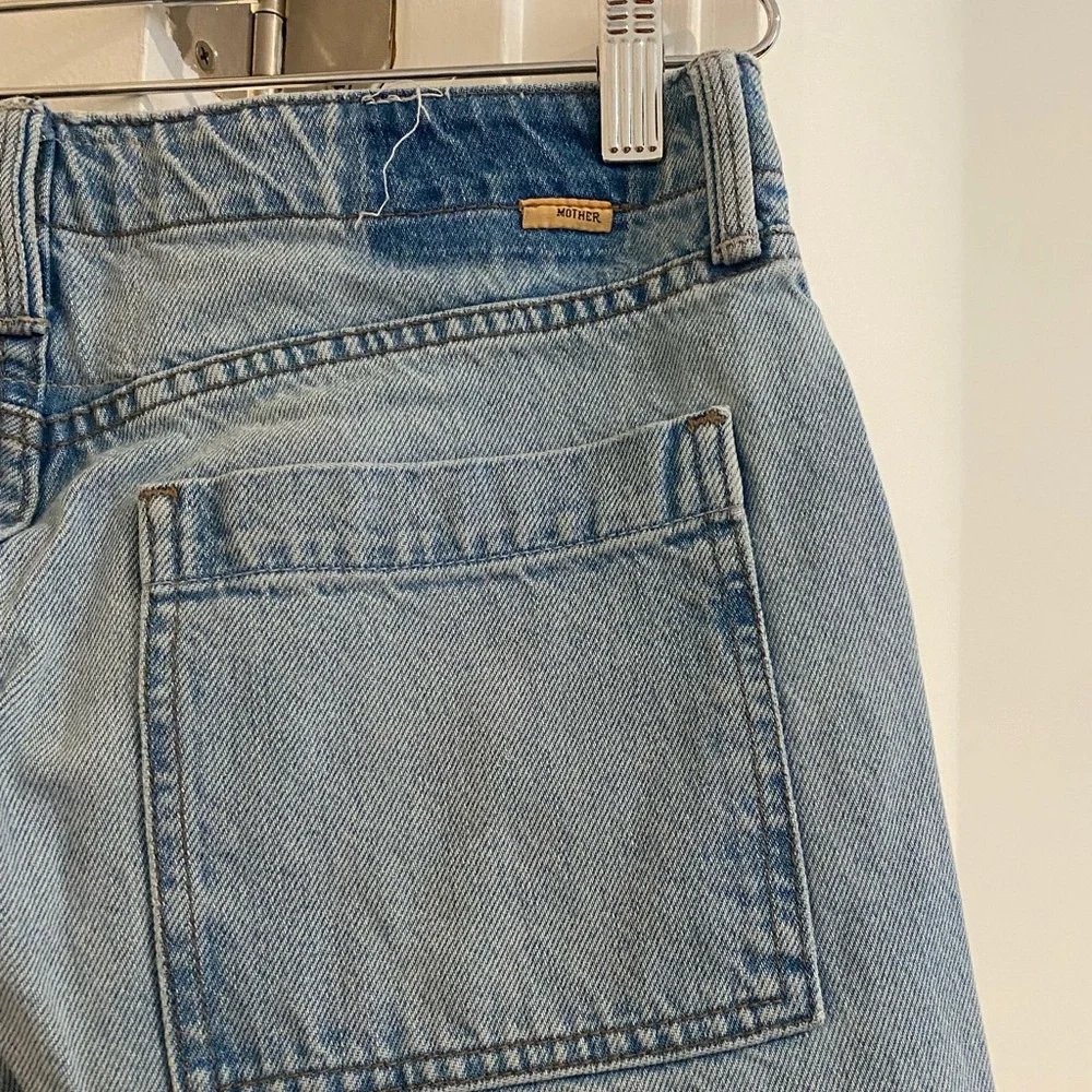Light Blue Denim Cargo Pants - Picture 3 of 4
